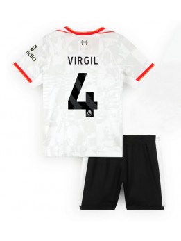 Liverpool Virgil van Dijk #4 Dječji Rezervni Dres kompleti 2024-25 Kratak Rukavima (+ kratke hlače)